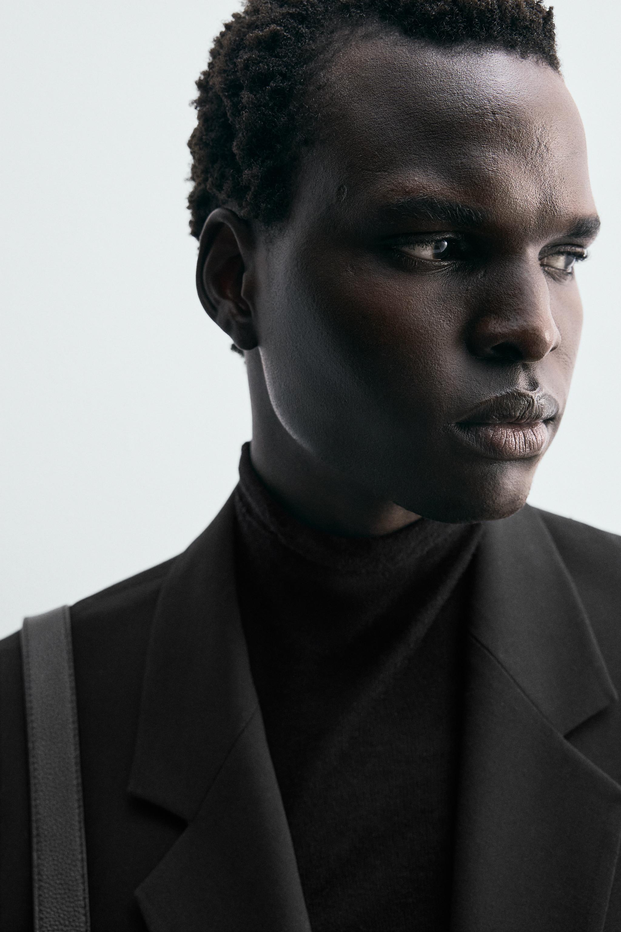 WOOL BLEND DOUBLE-BREASTED SUIT JACKET